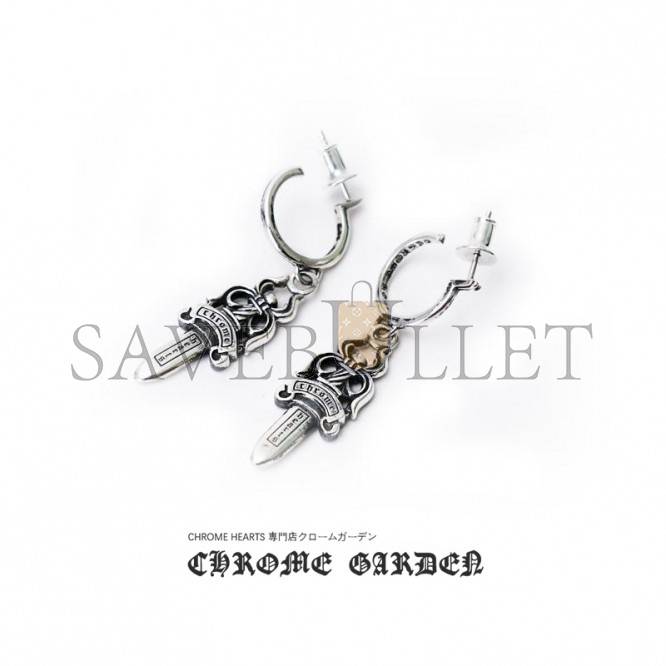 CHROME HEARTS DAGGER HOOP EARRINGS