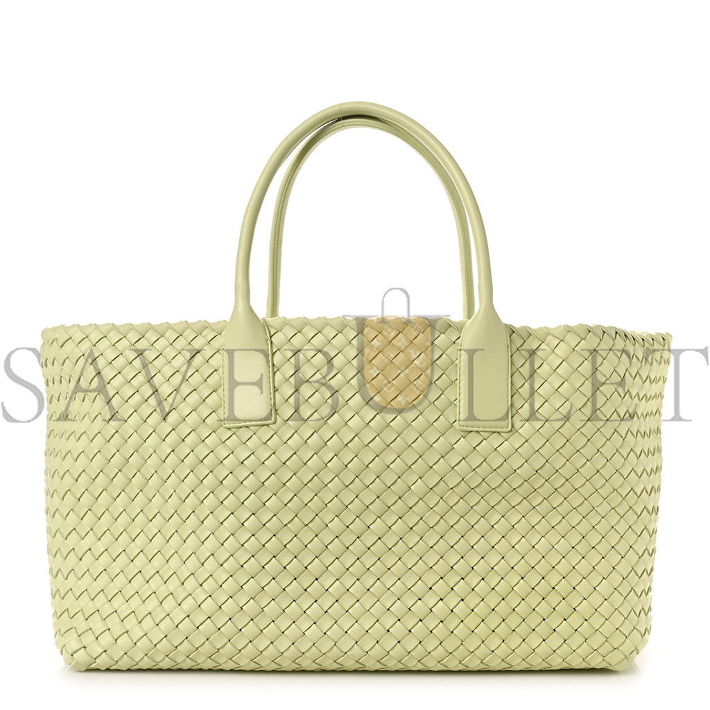 BOTTEGA VENETA LAMBSKIN INTRECCIO MEDIUM CABAT LEMON WASHED  (41*25*17cm)