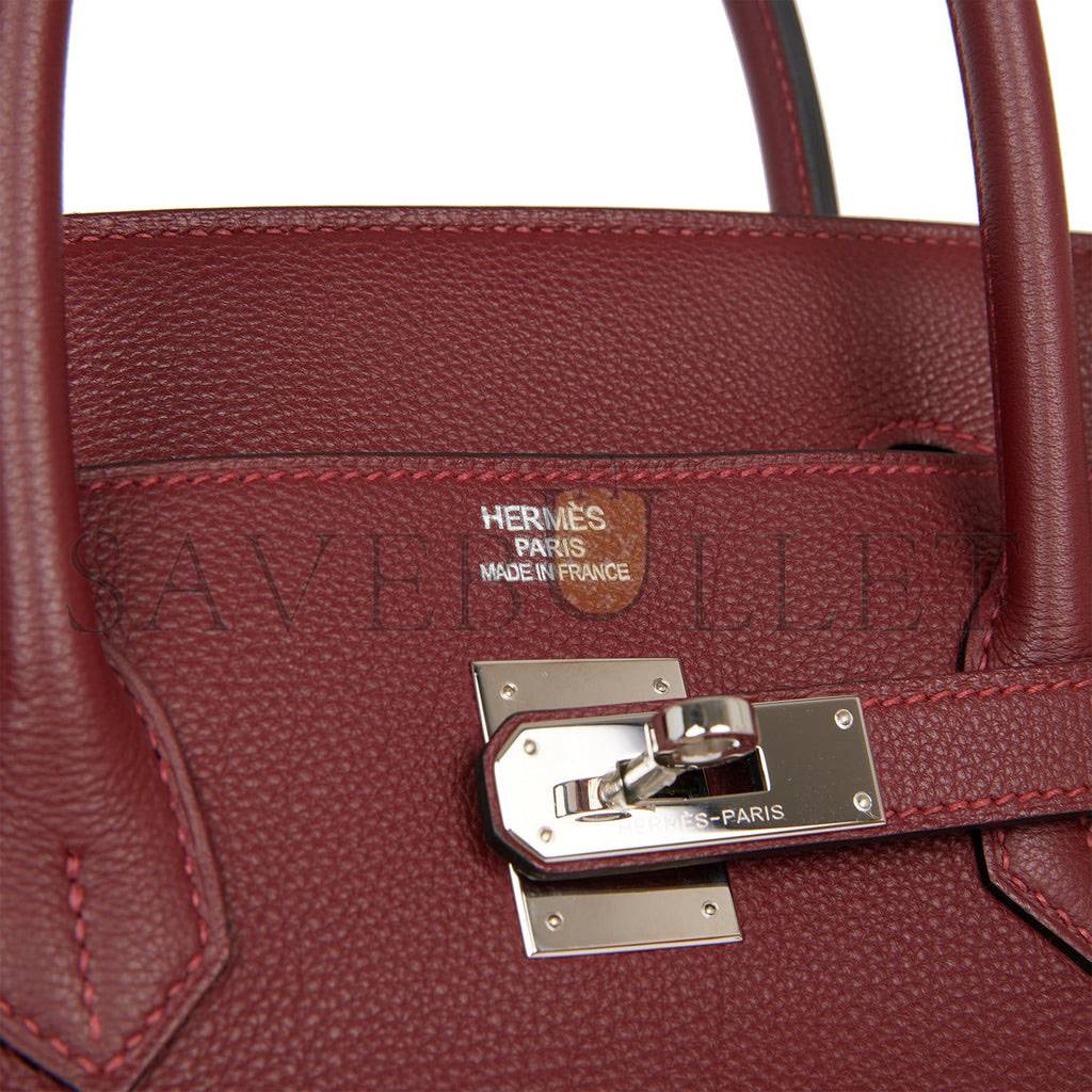 HERMES BIRKIN 40 ROUGE H TOGO PALLADIUM HARDWARE (40cm)