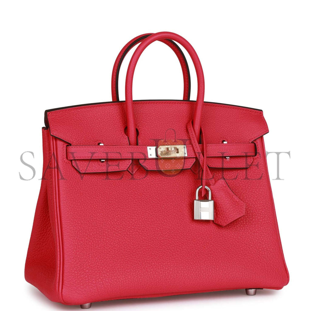 HERMES BIRKIN 25 ROSE MEXICO TOGO PALLADIUM HARDWARE (25cm)