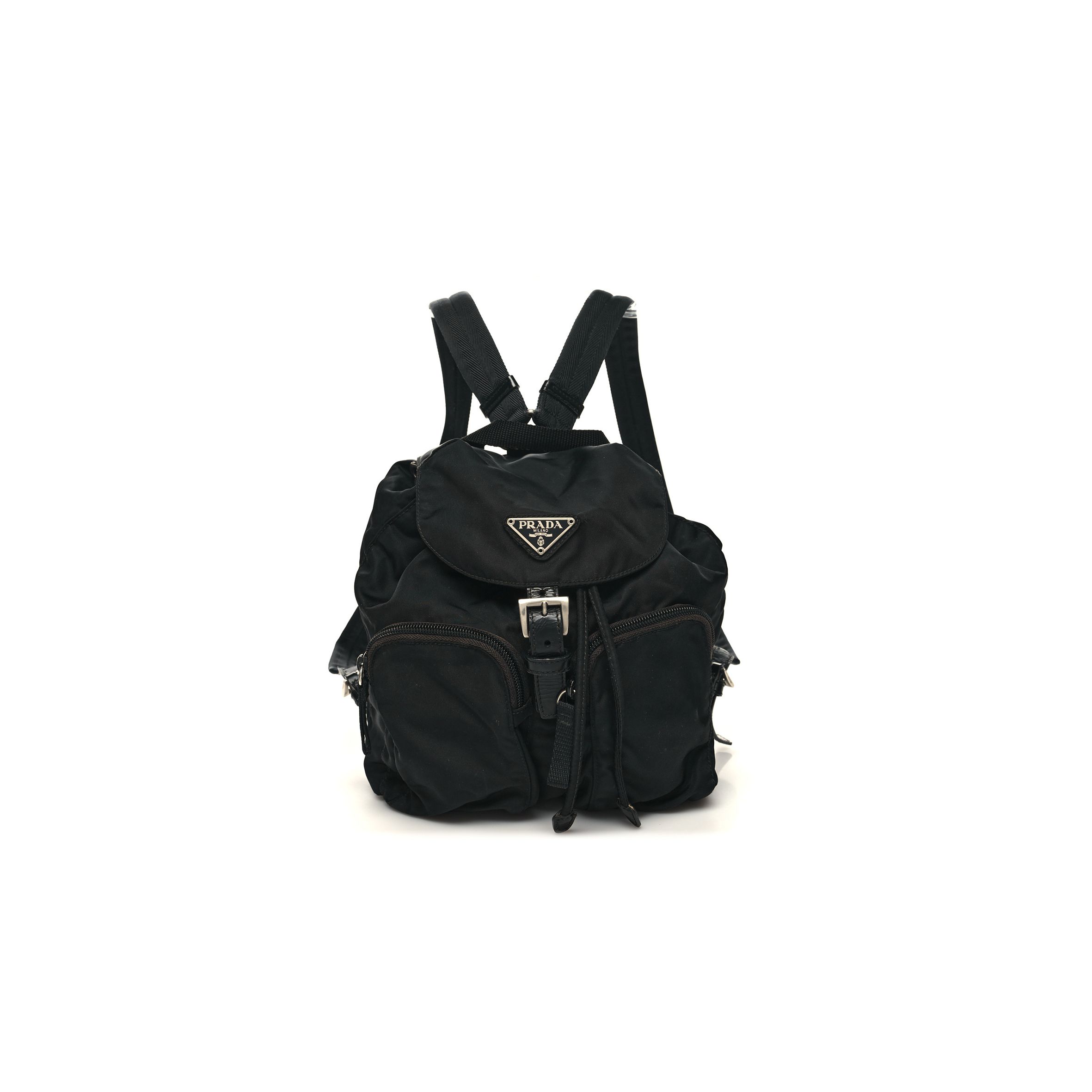  PRADA NYLON VELA SMALL BACKPACK BLACK (25*24*12cm)