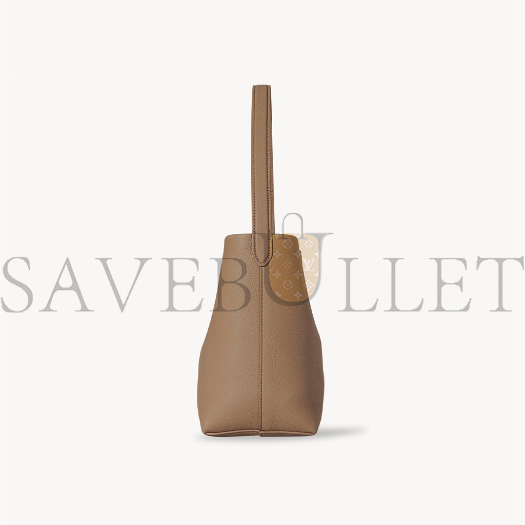 THE ROW SMALL NS PARK TOTE IN LEATHER DARK TAUPE W1314L129DTPL (25*22*12cm)